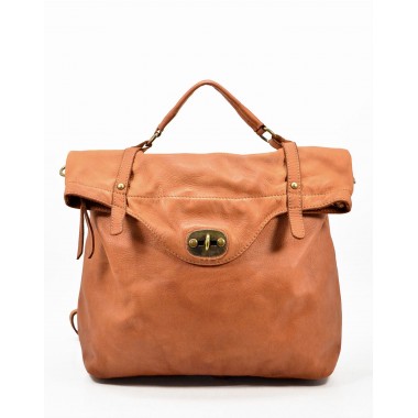 30 ■ Italienische Leder Rucksack Umhängetasche Handtasche in einem für Damen. Schwarz Braun Grün 